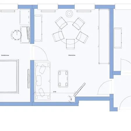 Schillerapartment Hof, Kueche, 24h Digital-checkin, Parkplatz, Wlan250mbit Apartment *