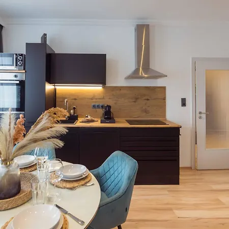 Apartment Schillerapartment Hof, Kueche, 24h Digital-checkin, Parkplatz, Wlan250mbit